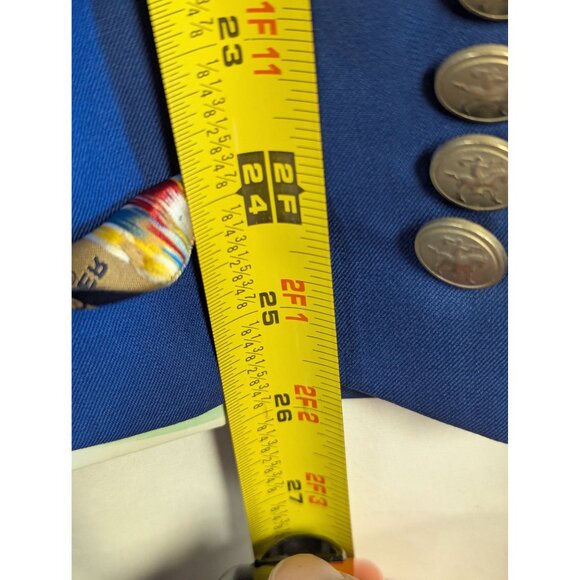 Hart Schaffner Marx Mens Royal Blue Blazer Jacket 56R Single-Breasted Notch Lape - Picture 6 of 8